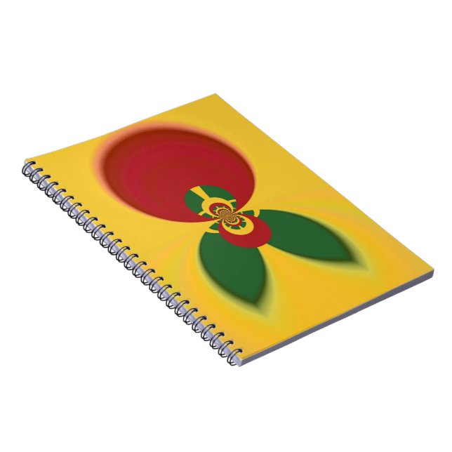 Rasta Colors Abstract Art Print Notebook (Right Side)