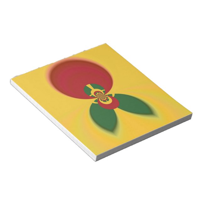Rasta Colors Abstract Art Print Notepad (Angled)