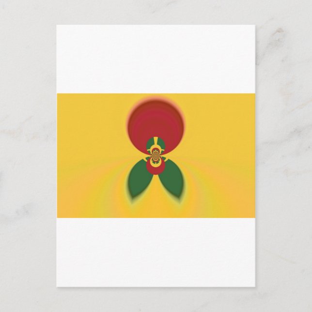 Rasta Colors Abstract Art Print Postcard (Front)
