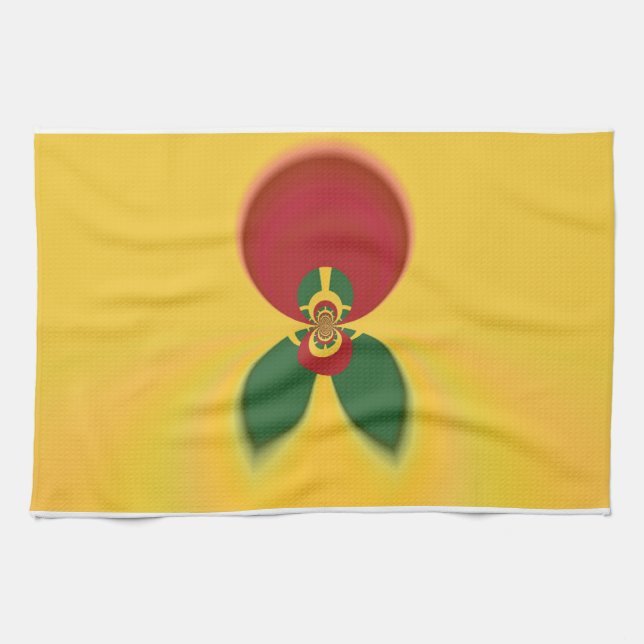 Rasta Colors Abstract Art Print Towel (Horizontal)