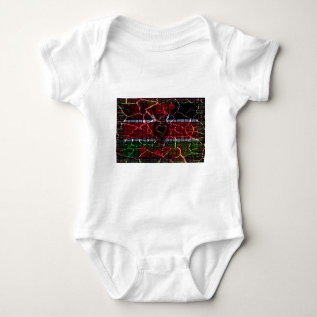 Rasta colors baby bodysuit (Front)