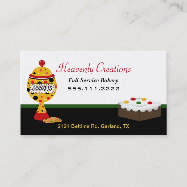 Rasta Colors Bakery Business Card (Front)