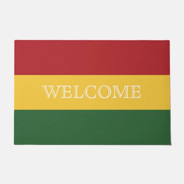 Rasta Colors Doormat (Front)