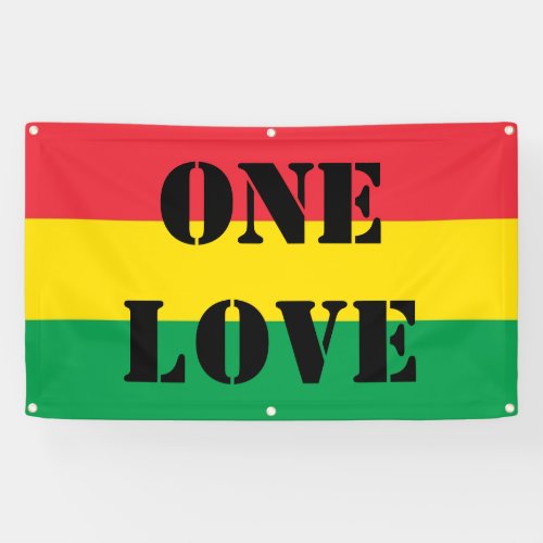 Rasta Colors Green Yellow Red Stripes Flag Pattern Banner