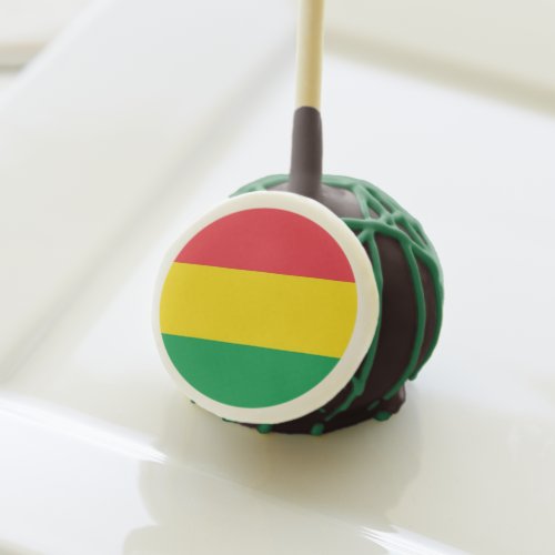 Rasta Colors Green Yellow Red Stripes Flag Pattern Cake Pops