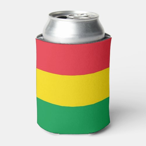 Rasta Colors Green Yellow Red Stripes Flag Pattern Can Cooler