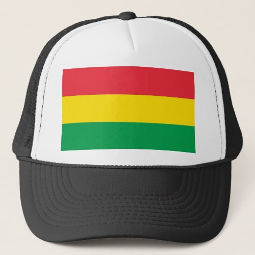 Rasta Colors Green Yellow Red Stripes Flag Pattern Trucker Hat