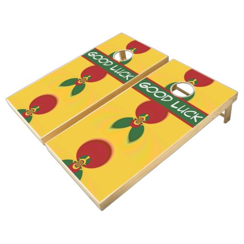 Rasta Colors of Fortune Red Golden Green Good Cornhole Set