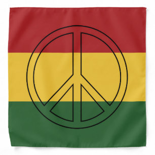 Rasta Colors Peace Bandana