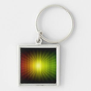 Rasta Colors Red Gold and Green Keychain