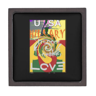 Rasta Colors Red Golden Green Hillary Art Print Keepsake Box