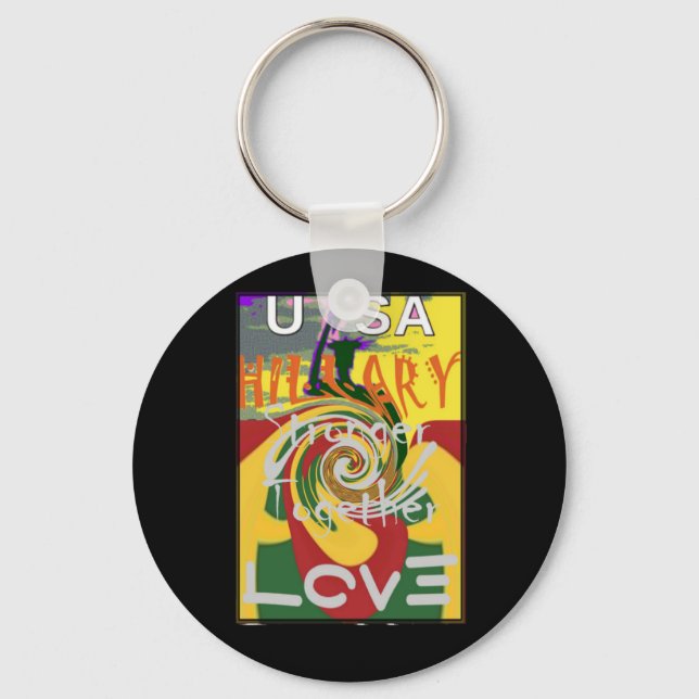 Rasta Colors Red Golden Green Hillary Art Print Keychain (Front)