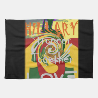Rasta Colors Red Golden Green Hillary Art Print Kitchen Towel