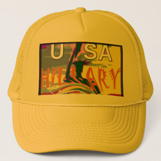 Rasta Colors Red Golden Green Hillary Art Print Trucker Hat