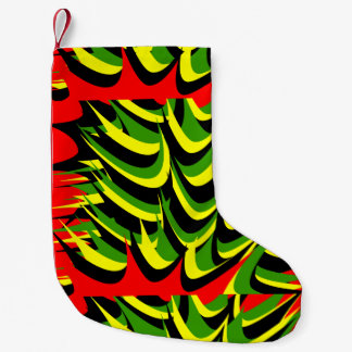 rasta colors small christmas stocking