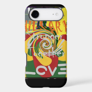 Rasta colors themed: spiral red, green, and yellow iPhone 17 air case