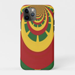Rasta Colors Vintage COOL RETRO Jamaica Design iPhone 11 Pro Case