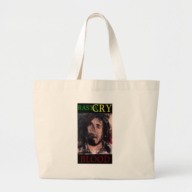 RASTA CRY BLOOD LARGE TOTE BAG (Front)