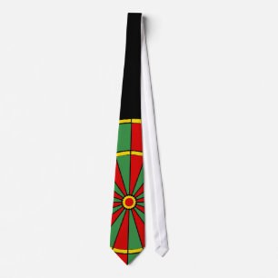 Rasta Dartboard Pattern Neck Tie