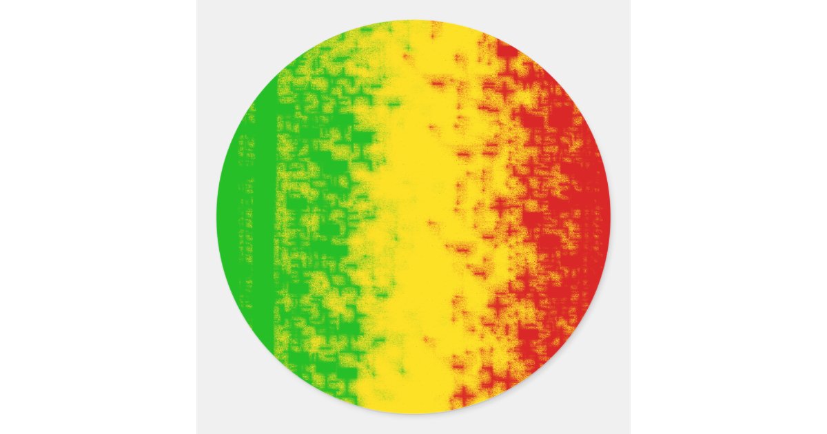 Round Beach Rasta Design Rasta Design Classic Round Sticker | Zazzle