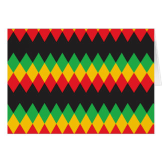 Rasta Diamond Pattern Cards