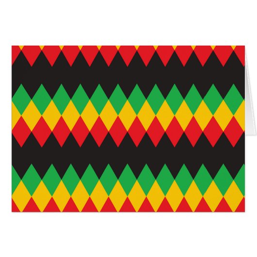Rasta Diamond Pattern Cards (Front Horizontal)