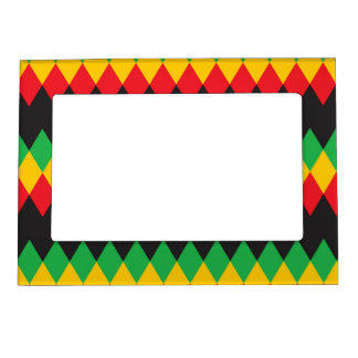 Rasta Diamond Pattern Magnetic Frame