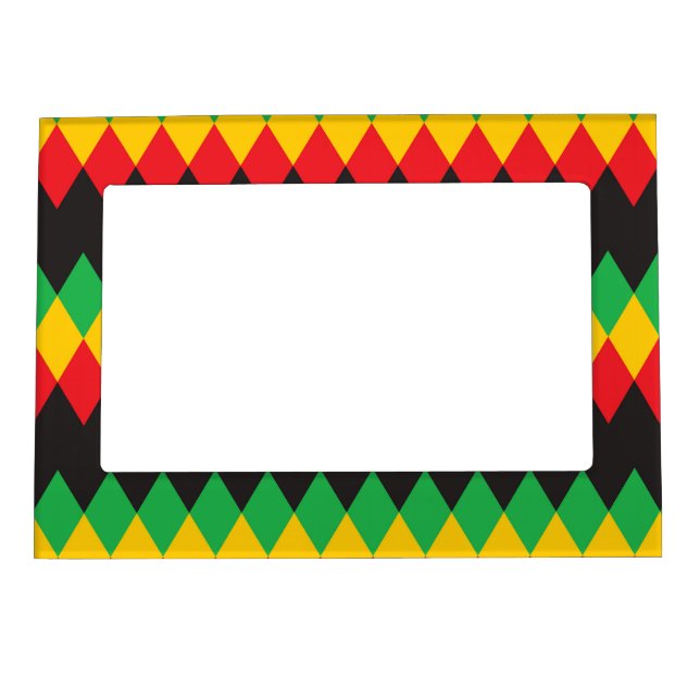Rasta Diamond Pattern Magnetic Frame (Front)