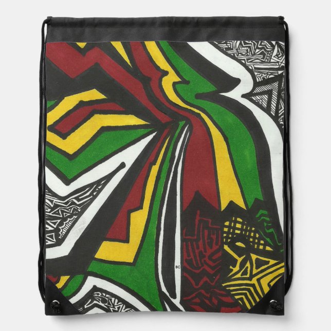 Rasta drawstring backpack (Front)