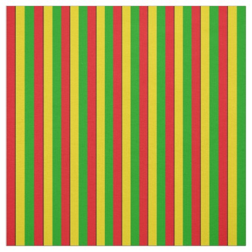 Rasta Flag Colored Reggae Stripes Fabric