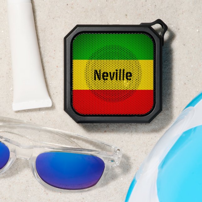 Rasta Flag Colored Striped Bluetooth Speaker (Insitu(Beach))