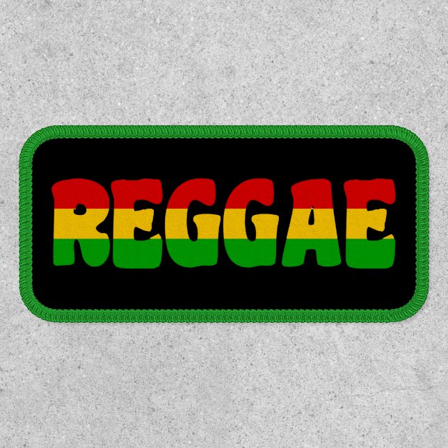 Rasta Flag Colors Reggae Text Patch (Front)