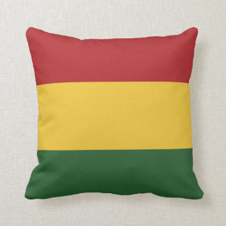 Rasta Flag Colors Throw Pillow
