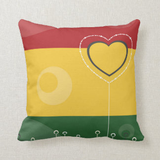 Rasta Flag Colors Throw Pillow