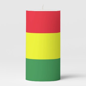 Rasta Flag Pillar Candle by Oneloveshop at Zazzle