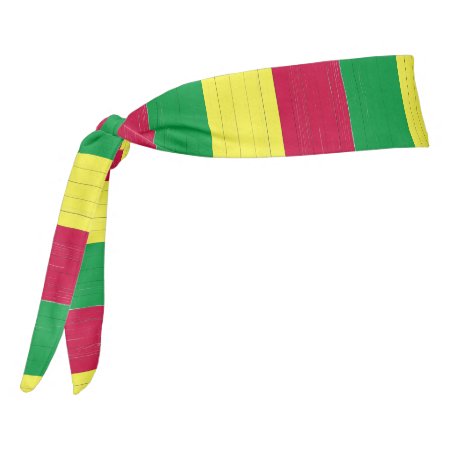 Rasta Flag Print Tie Headband
