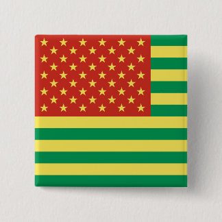 Rasta Flag US Badge Pinback Button