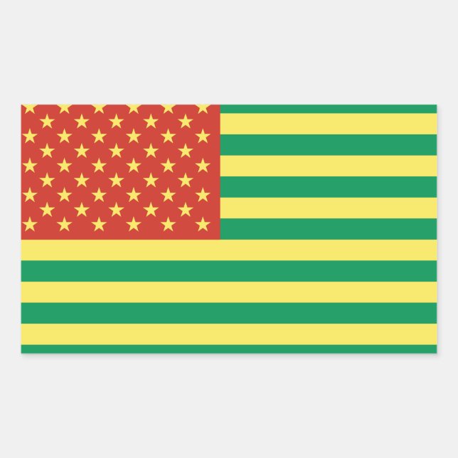 Rasta Flag US Stickers (Front)
