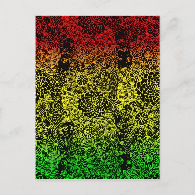 Rasta Flower Postcard (Front)