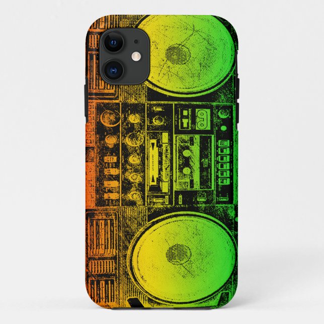 Rasta ghetto blaster Case-Mate iPhone case (Back)