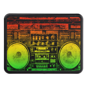 Rasta Ghetto Blaster Trailer Hitch Cover