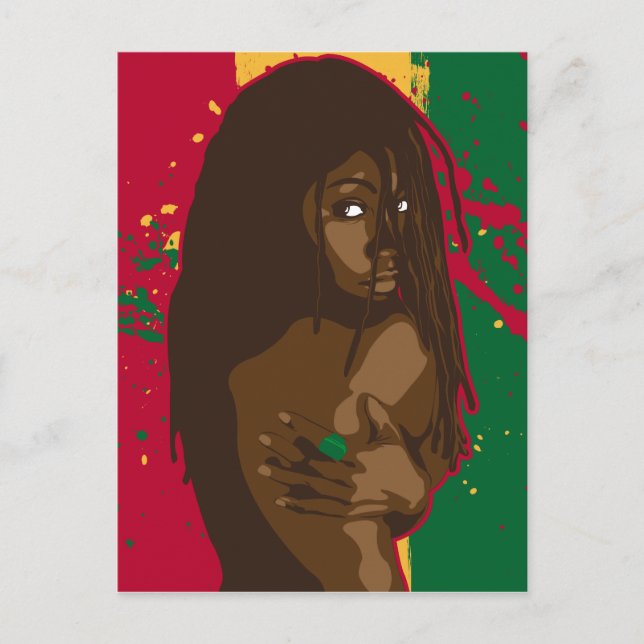 Rasta Girl Postcard (Front)