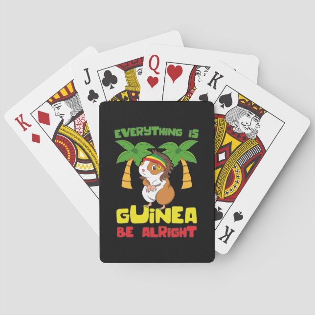 Rasta Guinea Pig Poker Cards (Back)