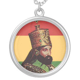 Rasta Haile Selassie Pendant Necklace