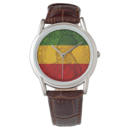 Rasta Haile Selassie Watch Rastafarian Colors