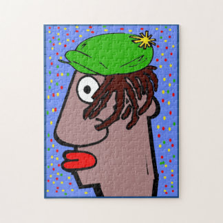 Rasta Head  Art Deco Jigsaw Puzzle