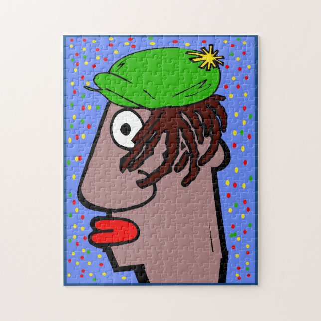 Rasta Head  Art Deco Jigsaw Puzzle (Vertical)