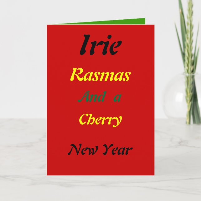 Rasta  irie christmas cards (Front)