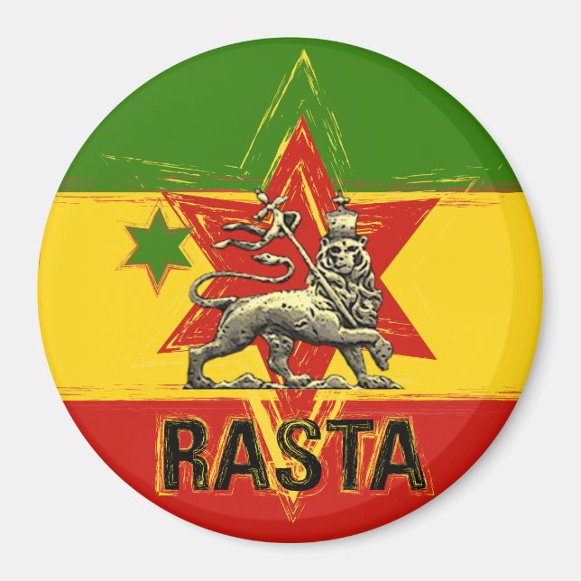 Rasta Irie Lion of Judah Magnet (Front)