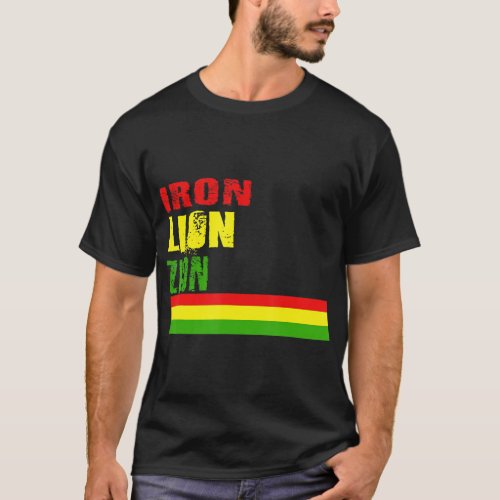 Rasta IRON LION ZION Reggae T_Shirt